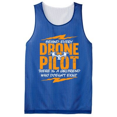 Funny Drone Behind Every Drone Pilot There Is No Friend Gift Mesh Reversible Basketball Jersey Tank