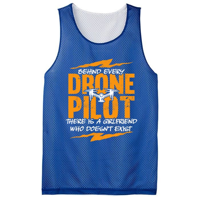 Funny Drone Behind Every Drone Pilot There Is No Friend Gift Mesh Reversible Basketball Jersey Tank