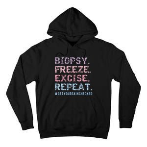 Funny Dermatologist Biopsy Freeze Excise Repeat Dermatology Tall Hoodie