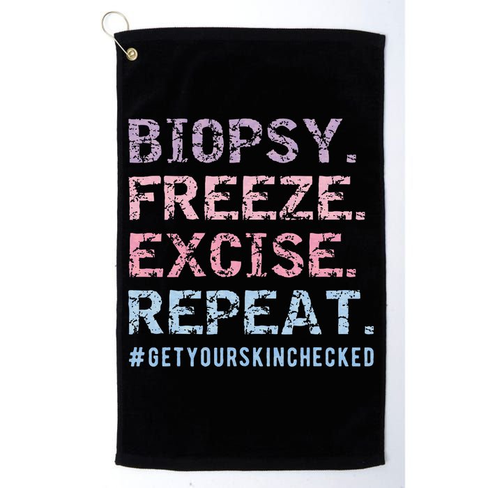 Funny Dermatologist Biopsy Freeze Excise Repeat Dermatology Golf Towel