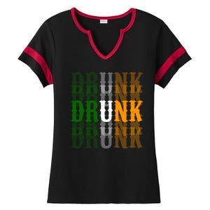 Funny Drunk Blur St Patricks Day Ladies Halftime Notch Neck Tee