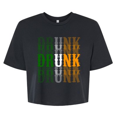 Funny Drunk Blur St Patricks Day Bella+Canvas Jersey Crop Tee