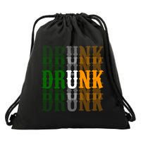 Funny Drunk Blur St Patricks Day Drawstring Bag