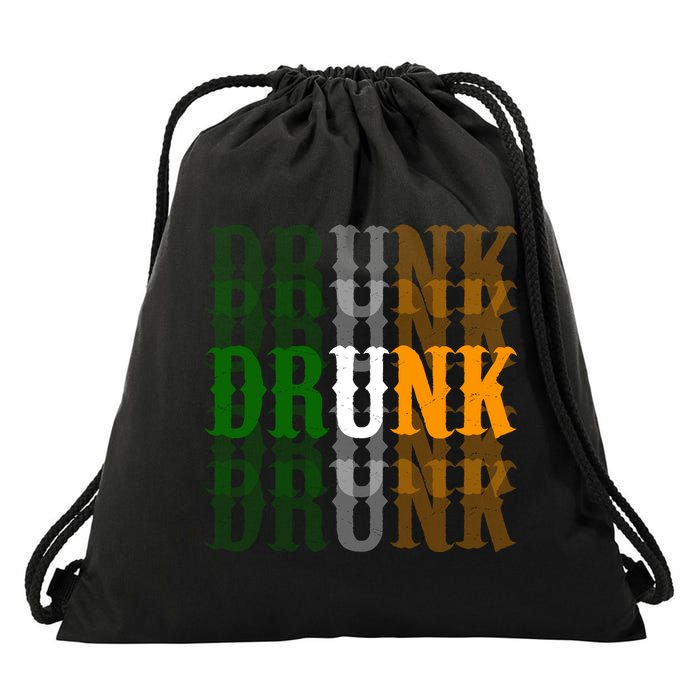 Funny Drunk Blur St Patricks Day Drawstring Bag
