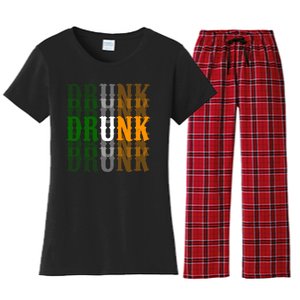 Funny Drunk Blur St Patricks Day Women's Flannel Pajama Set