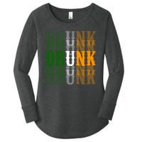 Funny Drunk Blur St Patricks Day Women's Perfect Tri Tunic Long Sleeve Shirt