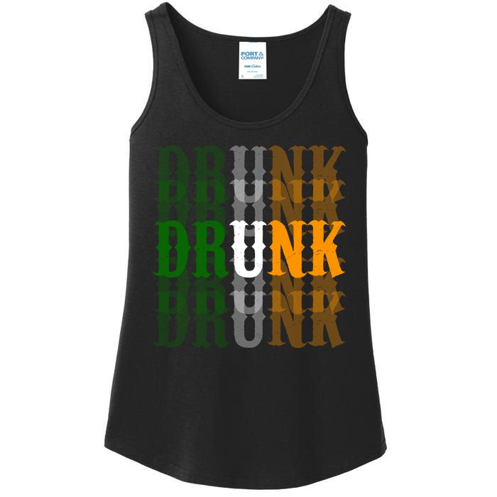 Funny Drunk Blur St Patricks Day Ladies Essential Tank