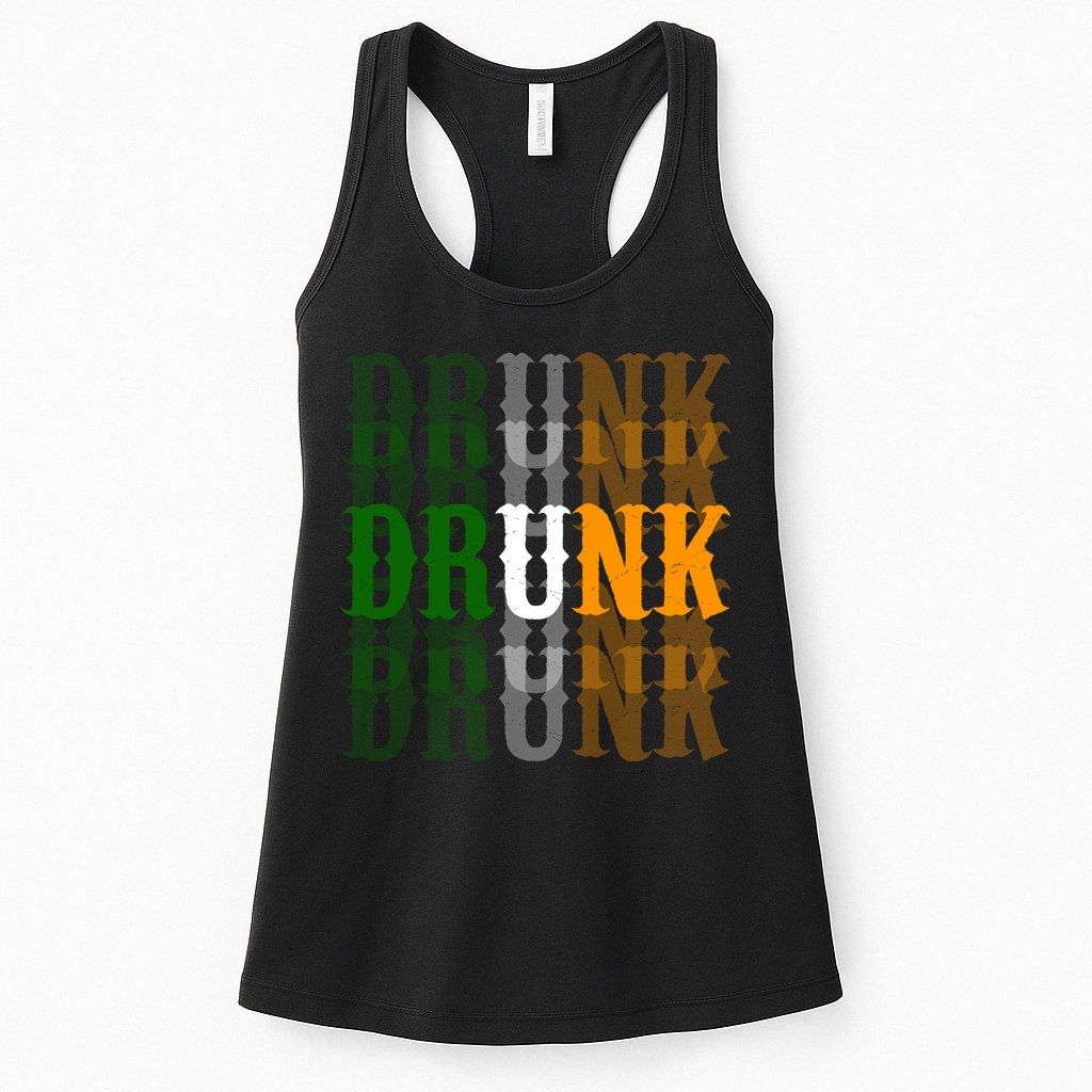 Funny Drunk Blur St Patricks Day Womens Tank Top