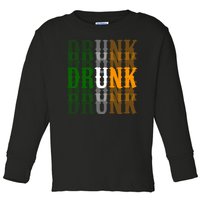 Funny Drunk Blur St Patricks Day Toddler Long Sleeve Shirt