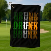 Funny Drunk Blur St Patricks Day Golf Towel