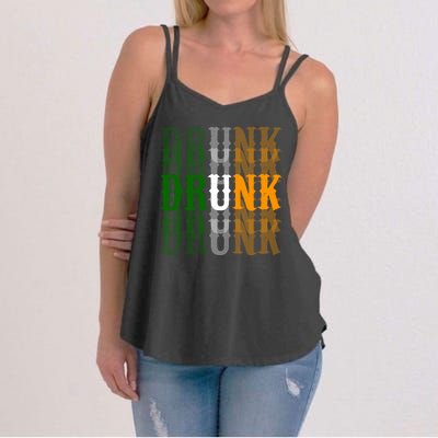 Funny Drunk Blur St Patricks Day Women's Strappy Tank