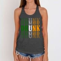 Funny Drunk Blur St Patricks Day Women's Knotted Racerback Tank