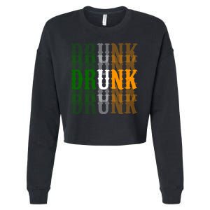 Funny Drunk Blur St Patricks Day Cropped Pullover Crew