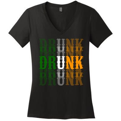 Funny Drunk Blur St Patricks Day Women's V-Neck T-Shirt