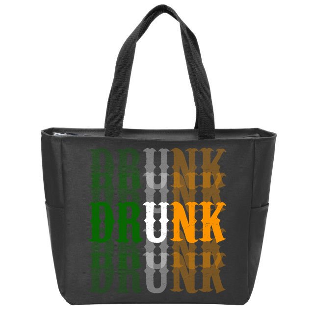 Funny Drunk Blur St Patricks Day Zip Tote Bag