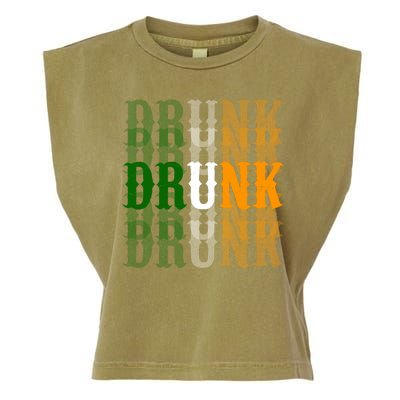 Funny Drunk Blur St Patricks Day Garment-Dyed Women's Muscle Tee