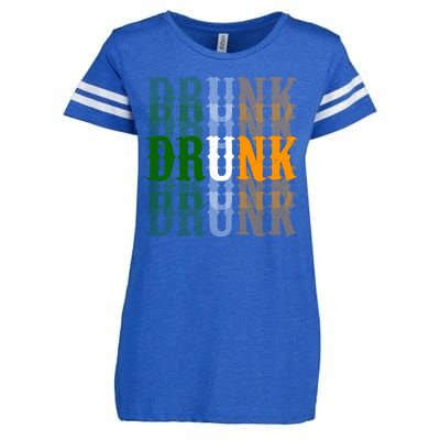 Funny Drunk Blur St Patricks Day Enza Ladies Jersey Football T-Shirt