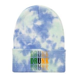 Funny Drunk Blur St Patricks Day Tie Dye 12in Knit Beanie