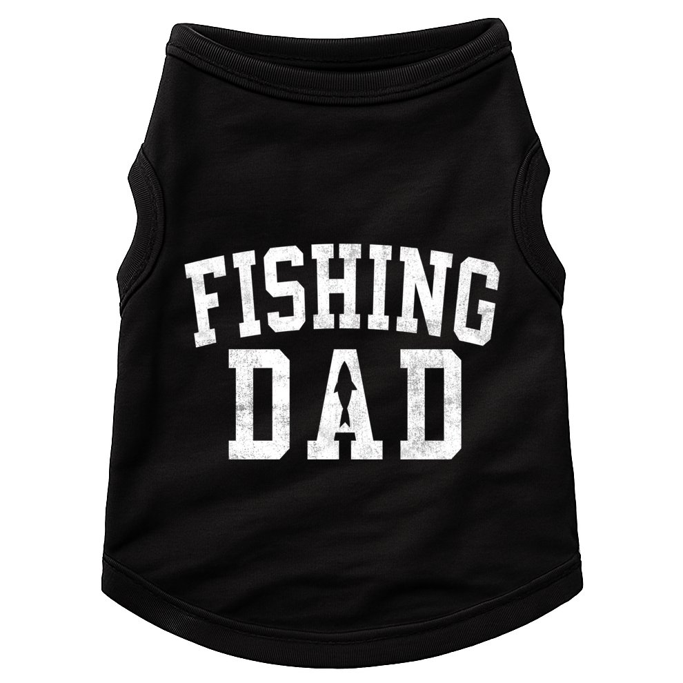 Fishing Dad Classic Bold Font FatherS Day Daddy Doggie Tank