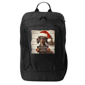 Funny Dachshund Christmas Dear Santa I Can Explain Weiner Gift City Backpack