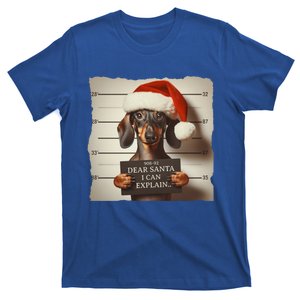 Funny Dachshund Christmas Dear Santa I Can Explain Weiner Gift T-Shirt