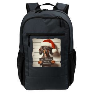 Funny Dachshund Christmas Dear Santa I Can Explain Weiner Gift Daily Commute Backpack