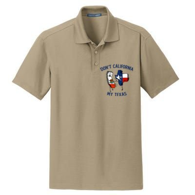 Funny Don't California My Texas Dry Zone Grid Polo