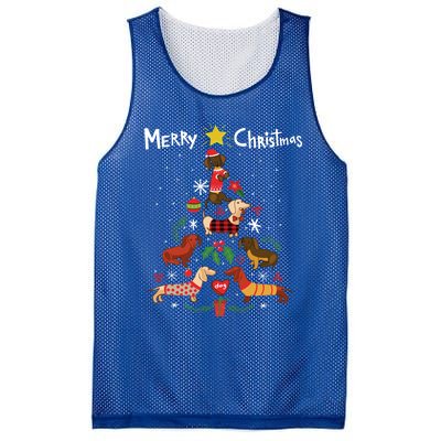 Funny Dachshund Christmas Tree Gift Ornat Gift Mesh Reversible Basketball Jersey Tank