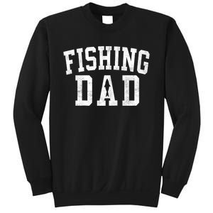 Fishing Dad Classic Bold Font FatherS Day Daddy Raglan Baseball Sweatshirt