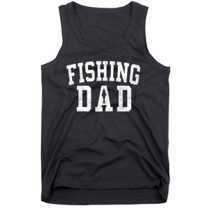 Fishing Dad Classic Bold Font FatherS Day Daddy Raglan Baseball Tank Top