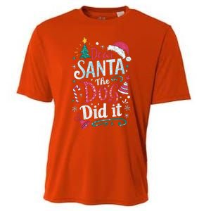 Funny Dog Christmas Gift Dear Santa My Dog Did It Pajama Great Gift Cooling Performance Crew T-Shirt