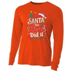 Funny Dog Christmas Gift Dear Santa My Dog Did It Pajama Great Gift Cooling Performance Long Sleeve Crew