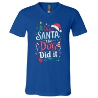 Funny Dog Christmas Gift Dear Santa My Dog Did It Pajama Great Gift V-Neck T-Shirt