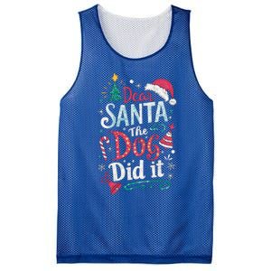 Funny Dog Christmas Gift Dear Santa My Dog Did It Pajama Great Gift Mesh Reversible Basketball Jersey Tank