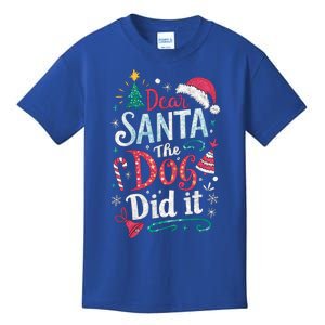 Funny Dog Christmas Gift Dear Santa My Dog Did It Pajama Great Gift Kids T-Shirt