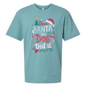 Funny Dog Christmas Gift Dear Santa My Dog Did It Pajama Great Gift Sueded Cloud Jersey T-Shirt