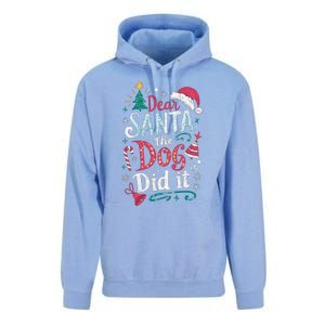 Funny Dog Christmas Gift Dear Santa My Dog Did It Pajama Great Gift Unisex Surf Hoodie