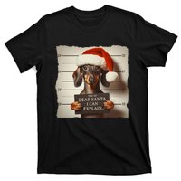 Funny Dachshund Christmas Dear Santa I Can Explain Weiner T-Shirt