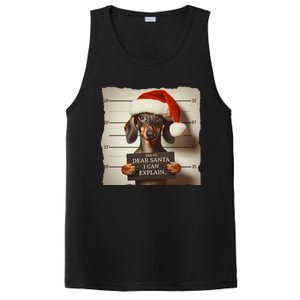 Funny Dachshund Christmas Dear Santa I Can Explain Weiner PosiCharge Competitor Tank