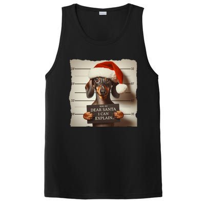 Funny Dachshund Christmas Dear Santa I Can Explain Weiner PosiCharge Competitor Tank