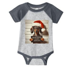 Funny Dachshund Christmas Dear Santa I Can Explain Weiner Infant Baby Jersey Bodysuit