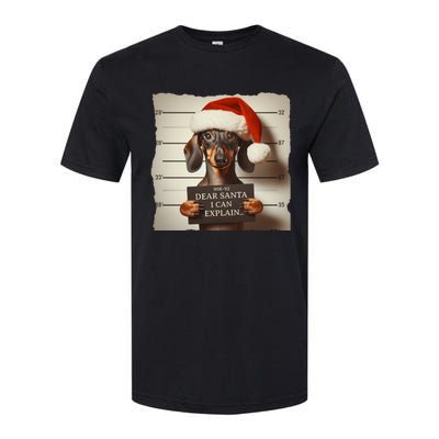 Funny Dachshund Christmas Dear Santa I Can Explain Weiner Softstyle CVC T-Shirt