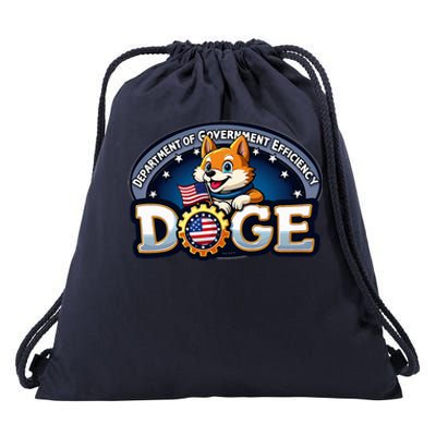 Funny Doge Crypto Meme Department Of Government Efficiency Drawstring Bag