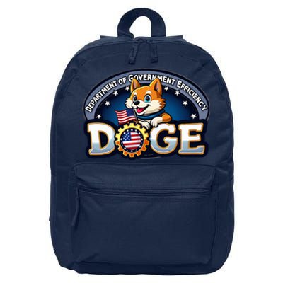 Funny Doge Crypto Meme Department Of Government Efficiency 16 in Basic Backpack