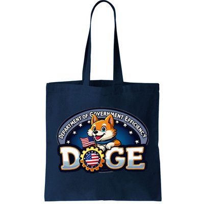 Funny Doge Crypto Meme Department Of Government Efficiency Tote Bag