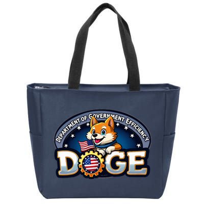 Funny Doge Crypto Meme Department Of Government Efficiency Zip Tote Bag