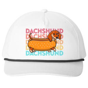 Funny Dachshund Cute Puppy Dog Doggy Lover Hotdog Great Gift Snapback Five-Panel Rope Hat