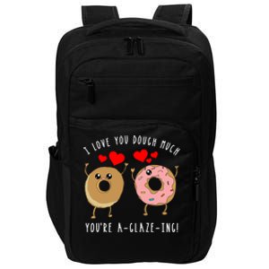 Funny Donut Couples Pun Saying Joke Valentines Day Quote Cool Gift Impact Tech Backpack