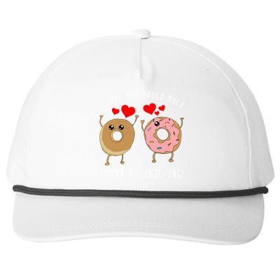 Funny Donut Couples Pun Saying Joke Valentines Day Quote Cool Gift Snapback Five-Panel Rope Hat