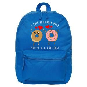 Funny Donut Couples Pun Saying Joke Valentines Day Quote Cool Gift 16 in Basic Backpack